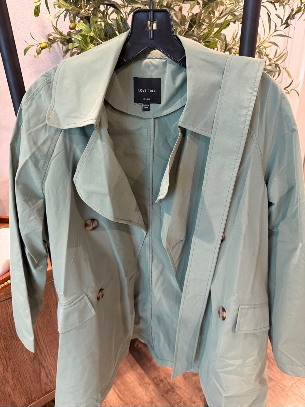 Love Tree Mint Sage Polyester Blouse